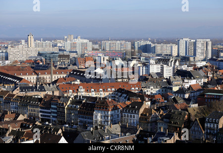 Vista della Spianata area di sviluppo, Strasburgo, Bas-Rhin département, Alsazia, Francia, Europa PublicGround Foto Stock