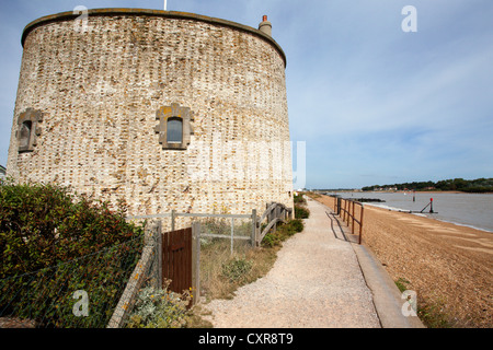 Martello Tower a Felixstowe Ferry Suffolk in Inghilterra Foto Stock