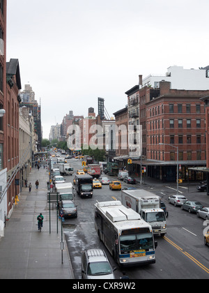 Street nel Meatpacking District, Manhattan, New York City, Stati Uniti d'America, America del Nord, America Foto Stock