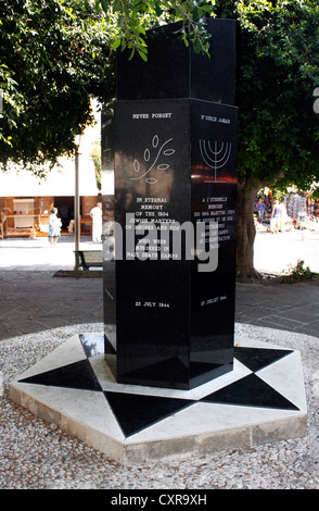 Il memoriale dell'olocausto di Vittime greche. La Piazza dei Martiri ebrei. Rodi città vecchia. Rodi. Foto Stock