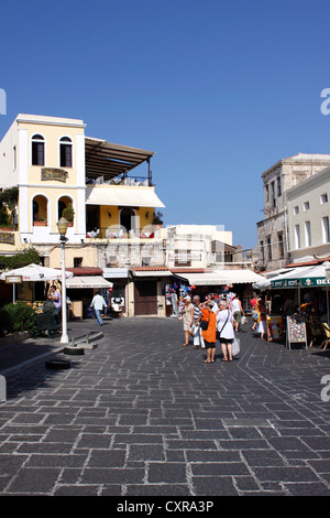 La Piazza dei Martiri ebrei. Rodi città vecchia. Isola greca. Foto Stock
