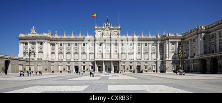Cortile principale, Palazzo Reale di Madrid, Palacio Real, Madrid, Spagna, Europa, PublicGround Foto Stock