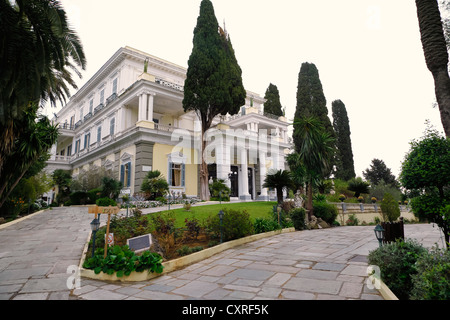 Palazzo Achilleion, imperatrice Elisabetta d'Austria o di Sissi castello delle favole, Gastouri, l'isola di Corfù, Grecia, Europa Foto Stock