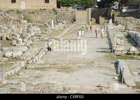 Modo Lechaion, antica Corinto, Corinto comune, regione del Peloponneso, Grecia Foto Stock