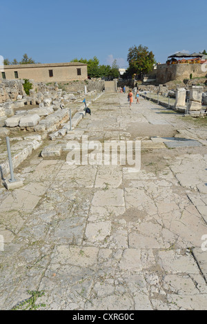 Modo Lechaion, antica Corinto, Corinto comune, regione del Peloponneso, Grecia Foto Stock