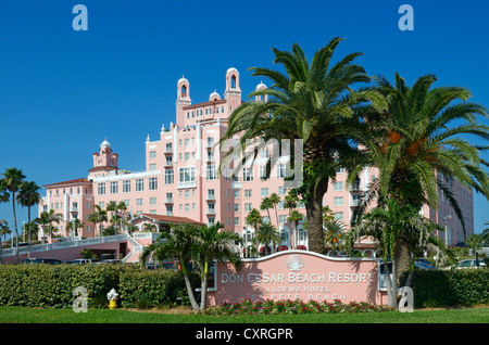 Don Cesar Beach Resort, St. Pete's Beach, San Pietroburgo, Florida, Stati Uniti d'America Foto Stock