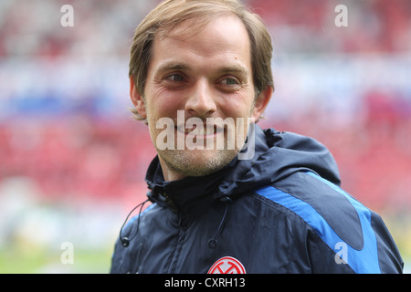 Thomas Tuchel, manager della Bundesliga football club FSV Mainz 05, Mainz, Renania-Palatinato, Germania, Europa Foto Stock