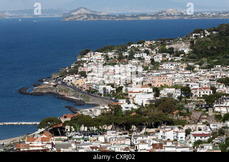 Vista di Casamicciola Terme di Ischia Isola del Golfo di Napoli, Campania, Italia meridionale, Italia, Europa Foto Stock