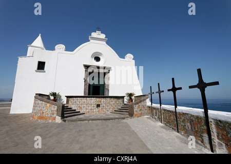 Chiesa del pellegrinaggio di Santa Maria del Soccorso, Forio, Isola d Ischia, Golfo di Napoli Campania Italia meridionale, Italia, Europa Foto Stock