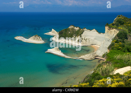Cape Drastis a Sidari, Corfu, Isole Ionie, Grecia, Europa Foto Stock