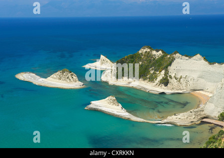 Cape Drastis vicino a Sidari, Corfu, Isole Ionie, Grecia, Europa Foto Stock