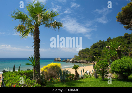 Golden Beach a Glyfada, Corfu, Isole Ionie, Grecia, Europa Foto Stock