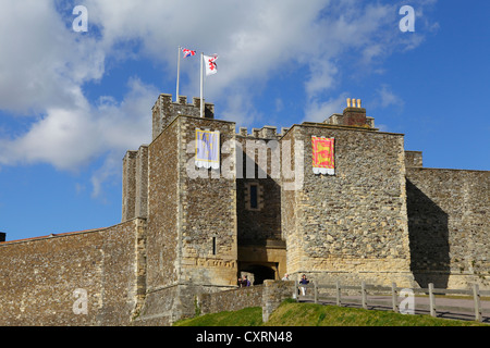 Ingresso alla grande torre del castello di Dover Kent England GB UK Foto Stock