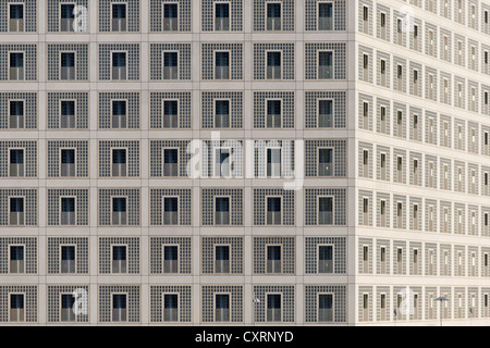 Vista in dettaglio, nuova biblioteca della città edificio in Mailaender Platz, progettato dall'architetto prof Eun giovane Yi Foto Stock