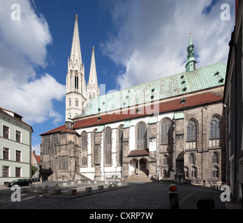 Chiesa parrocchiale di San Pietro e Paolo, Goerlitz, Superiore Lusazia, Lusazia, in Sassonia, Germania, Europa PublicGround Foto Stock