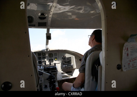 Ponte di volo sede di copilot dehaviland DHC-3 otter idrovolante all aeroporto internazionale Key West Florida Keys usa Foto Stock