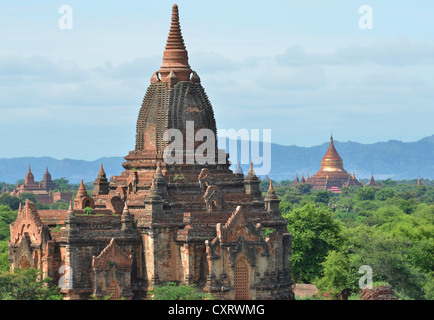 Campo pagoda, templi, Zedi, Old Bagan, Bagan, pagano, Myanmar, Birmania, Asia Foto Stock