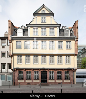 La Casa di Goethe, luogo di nascita di Johann Wolfgang Goethe, il Museo di Goethe, Frankfurt am Main, Hesse, Germania, Europa PublicGround Foto Stock