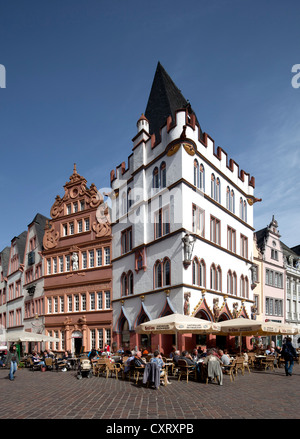 Hauptmarkt square, Steipe Edificio, Trier, Renania-Palatinato, Germania, Europa PublicGround Foto Stock