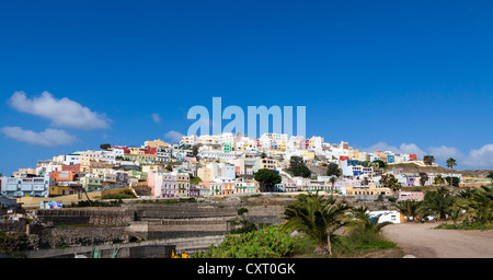 Colorate case annidate in San Juan distretto, Las Palmas de Gran Canaria Gran Canaria Isole Canarie Spagna, Europa Foto Stock