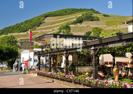 Il viale Unter den Linden Hotel, Assmannshausen, Renania-Palatinato, Germania, Europa Foto Stock