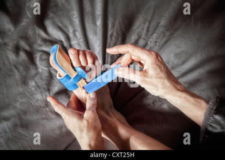 Alluce stecca, toe splint Foto Stock