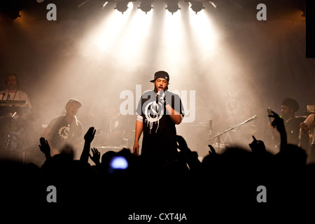 Il rapper tedesco Samy Deluxe, live all'Schueuer concert hall, Lucerna, Svizzera, Europa Foto Stock