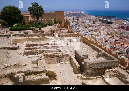 Fortezza di Alcazaba, Almeria, Andalusia, Spagna, Europa Foto Stock