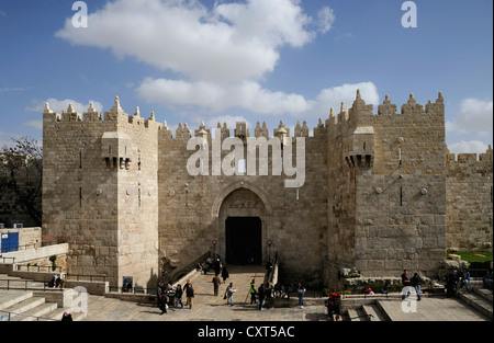 Porta di Damasco, Gerusalemme, Israele, Medio Oriente Foto Stock