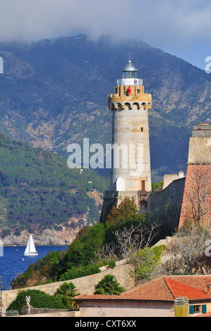 Faro di Portoferraio, Isola d'Elba, Toscana, Italia, Europa Foto Stock