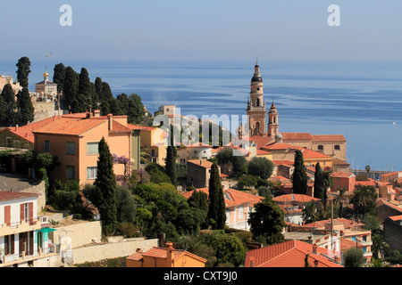 Chiesa di San Michel, Mentone Département Alpes Maritimes, Région Provence Alpes Côte d'Azur, in Francia, Mediterraneo, Europa Foto Stock