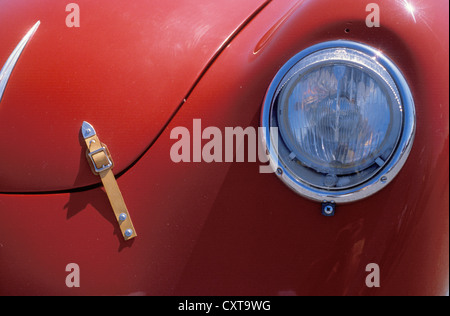 Primo piano dettaglio del racing Porsche 356 al Monterey Historic Car Gare Foto Stock