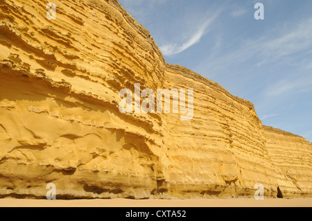 Alta Cliff Burton Beach Burton Bradstock Dorset Inghilterra Foto Stock