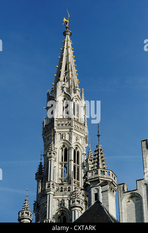 Town Hall, Grand Place Bruxelles Foto Stock