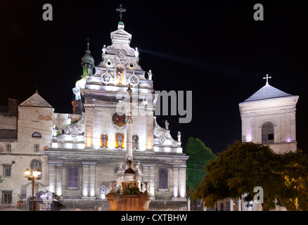 Chiesa di Sant'Andrea, Leopoli città vecchia, Ucraina Foto Stock