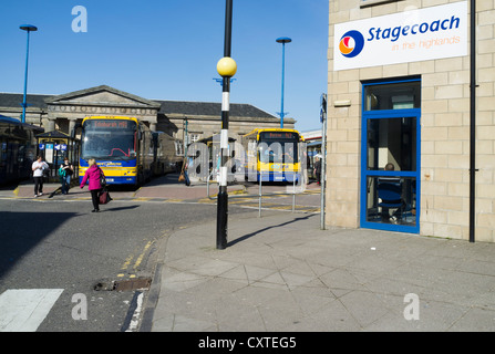 dh INVERNESS INVERNESSSHIRE Inverness stazione degli autobus Stagecoach Highland uffici e. Autobus Citylink uk terminal scozia Foto Stock