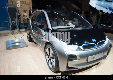 BMW elettrico i3 prototipo di automobile al Paris Motor Show 2012 Foto Stock