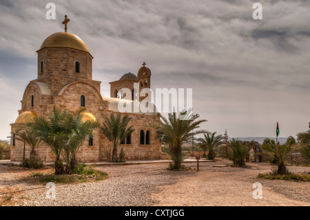 San Giovanni Battista chiesa Greco Ortodossa, Fiume Giordano, Betania, Giordania Foto Stock