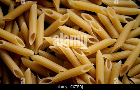 Tubo di pasta forme close up Foto Stock