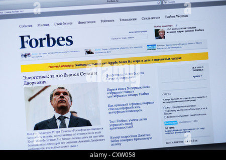 Forbes Russia website - online notizie economiche Foto Stock