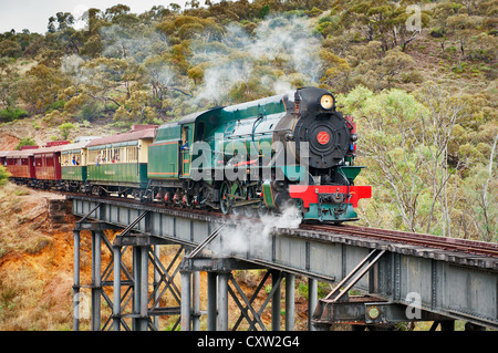 Storico Pichi Richi Railway nel sud del Flinders Ranges. Foto Stock