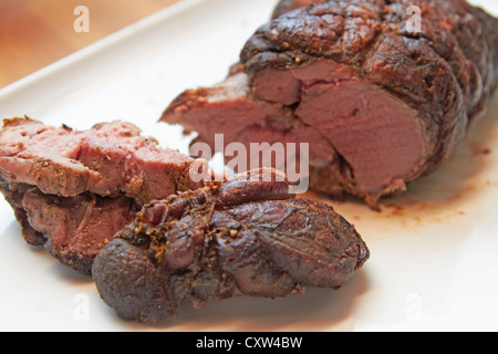 Carne tagliata di cervo Foto Stock