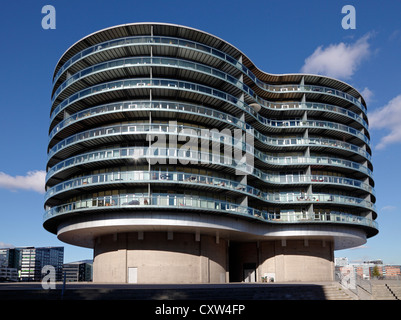 Il Gemini Residence - un edificio residenziale progettato da MVRDV sulle isole Brygge Waterfront nel porto interno di di Copenhagen Foto Stock