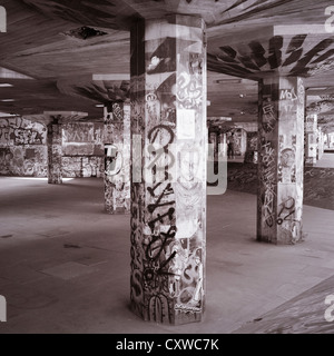 Graffiti di arte presso la undercroft South Bank Centre di Londra, Regno Unito. Foto Stock