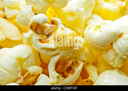 Primo piano della fresca fatta di popcorn Foto Stock