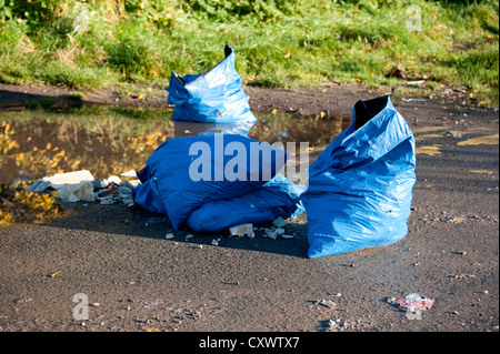 Tossici rifiuti pericolosi illegalmente oggetto di dumping Foto Stock