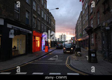 Londra, Brick Lane, Shoreditch, streetview Foto Stock