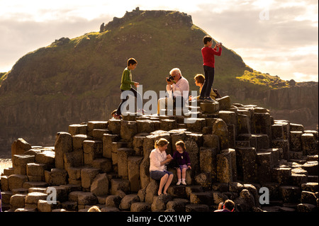 Sito patrimonio dell'umanità dell'UNESCO, Giants Causeway, North Coast, County Antrim, Irlanda del Nord Foto Stock