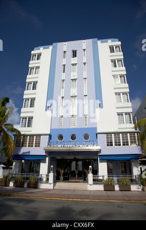 Park central Hotel sulla ocean drive storico Art Deco district ocean drive e South Beach di Miami Florida usa Foto Stock