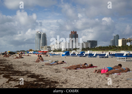 South Beach di Miami Florida usa Foto Stock
